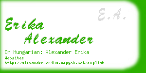 erika alexander business card